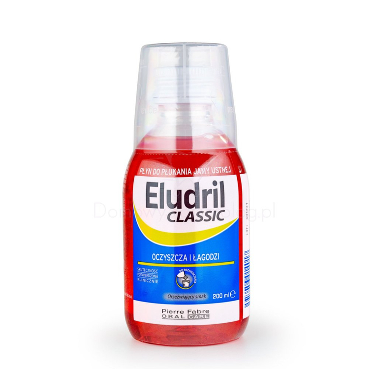 Eludril Classic 200 ml - płyn do płukania przeciwko stanom zapalnym w jamie ustnej