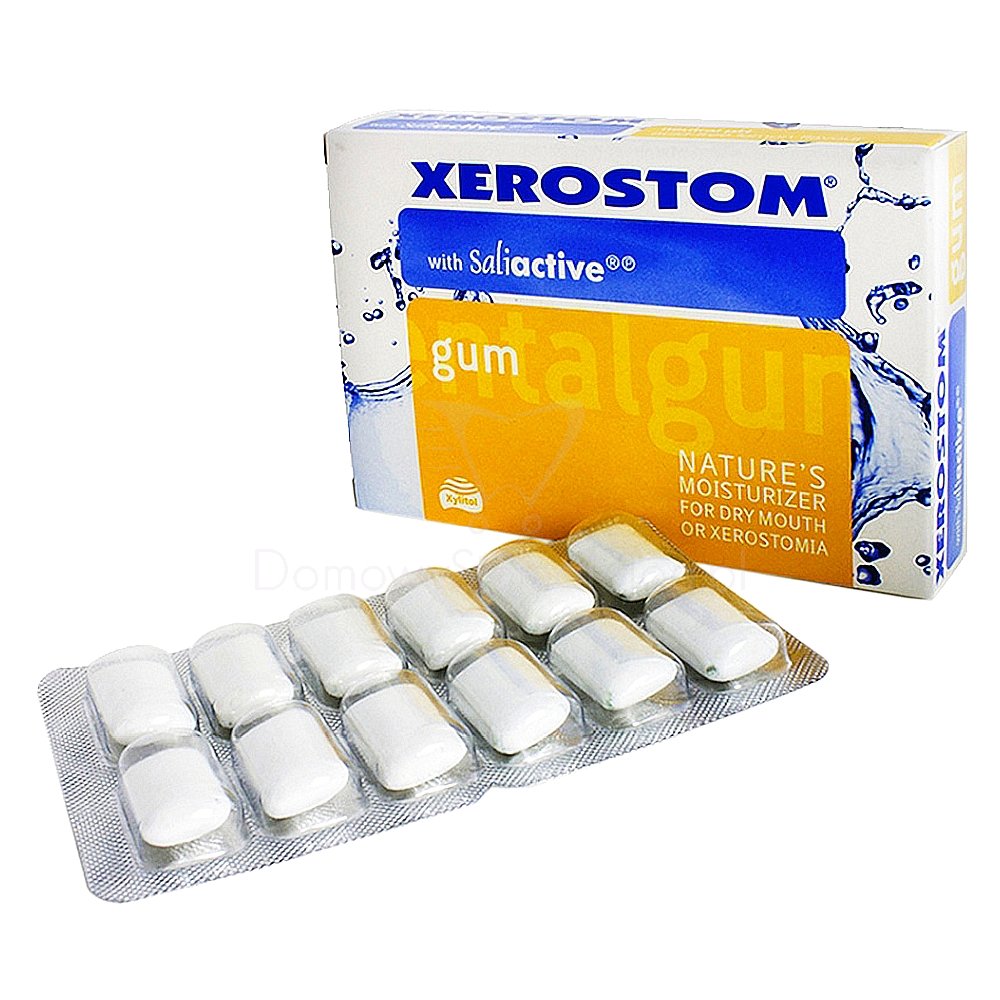 Xerostom Dental Gum 10 szt dentystyczna guma do żucia stymulująca