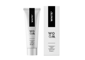 WOOM WHITE+ wybielająca pasta do zębów z efektem odświeżenia i antybakteryjną ochroną 75ml