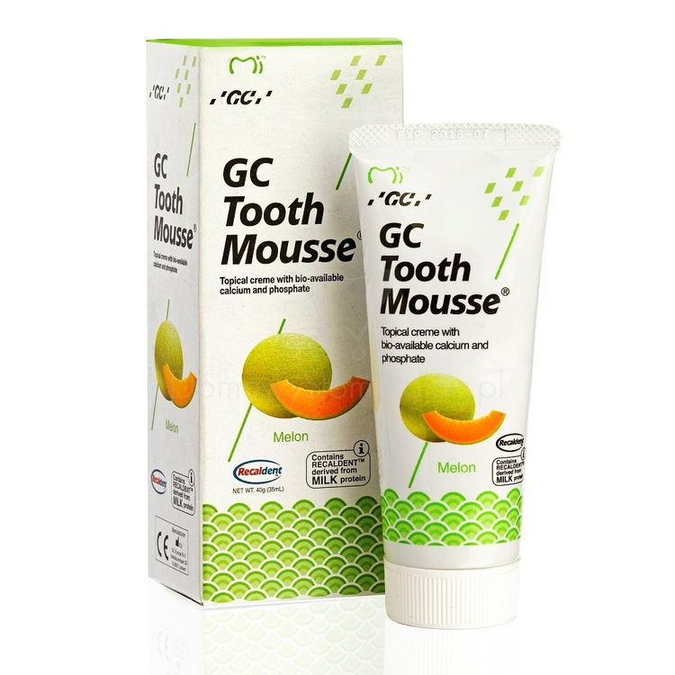 GC Tooth Mousse Melon 35 ml - ochronna pasta, płynne szkliwo bez fluoru