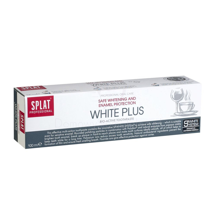 Splat Professional White Plus 100 ml - pasta do usuwania przebarwień i osadów z powierzchni szkliwa