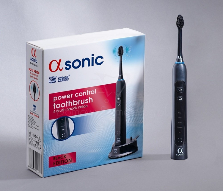 Alfa Sonic Power Control Toothbrush Black Edition - szczoteczka soniczna z 5 trybami pracy