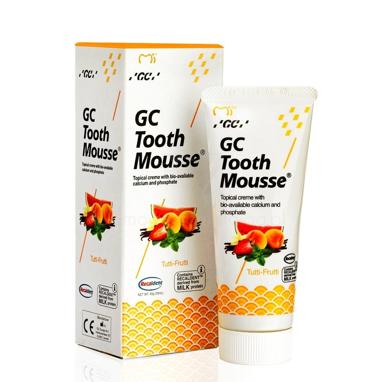GC Tooth Mousse Tutti-Frutti 35 ml - ochronna pasta, płynne szkliwo bez fluoru