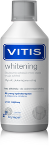 VITIS Whitening 500 ml - płyn wybielający do płukania jamy ustnej z nanohydroksyapatytem