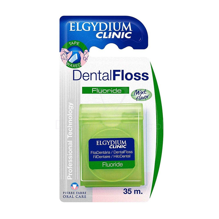 Elgydium DentalFloss Fluoride 35 m - miętowa nić dentystyczna z fluorem