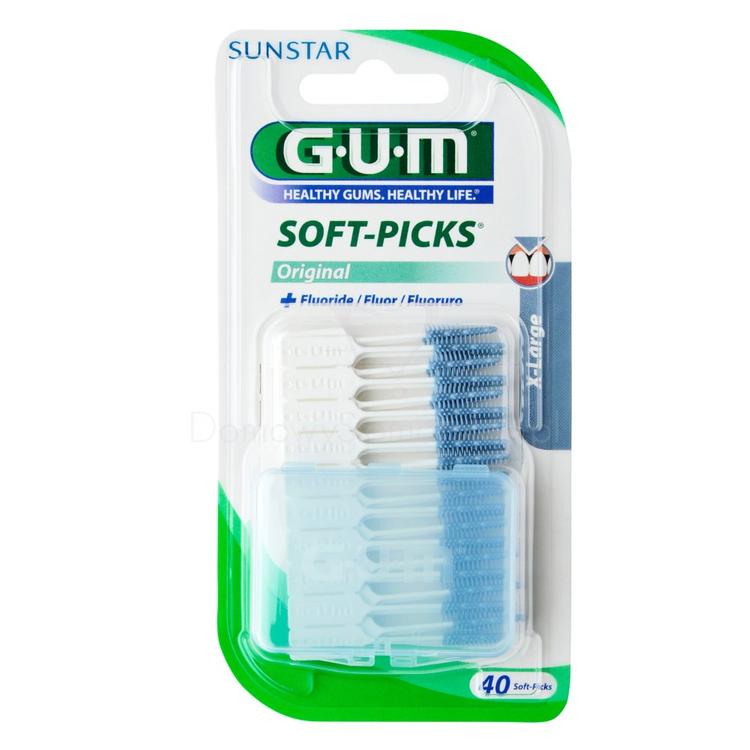 GUM Soft-Picks Original X-Large (636) 40 szt. - elastyczne wykałaczki z fluorem