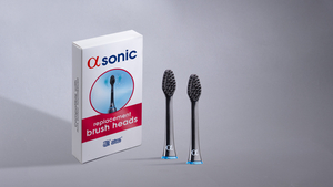 CZARNE Alfa Sonic Replacement Brush Heads 2 szt. - końcówki do szczoteczki sonicznej Alfa Sonic