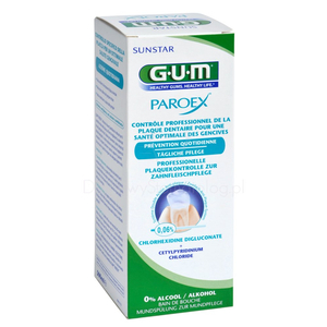 GUM Paroex 0,06% 500 ml (1702) - antybakteryjny, profilaktyczny płyn do płukania jamy ustnej  z chlorheksydyną