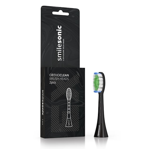 Końcówki SmileSonic EX/GO ORTHO Clean 2szt CZARNE- do czyszczenia aparatów ortodontycznych i implantów
