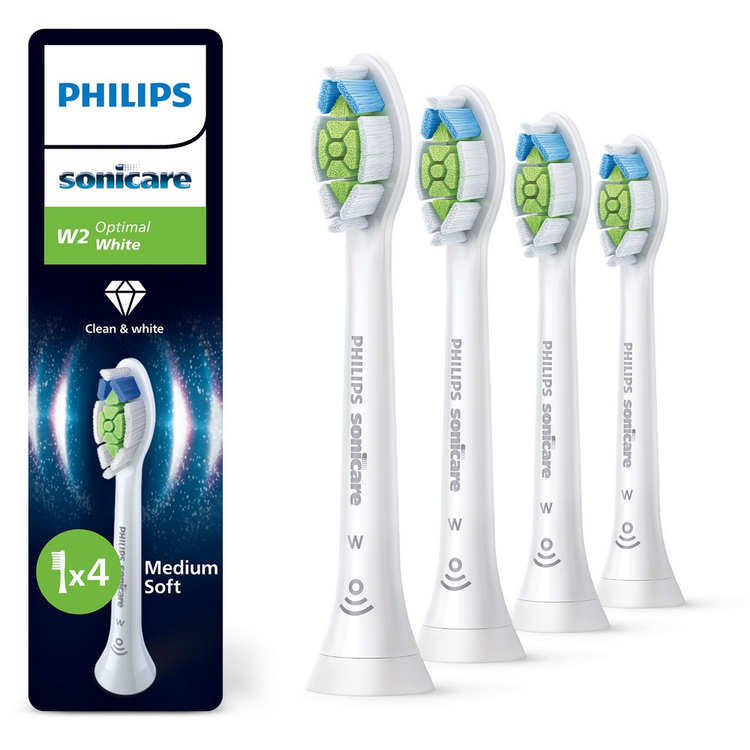 Philips Sonicare Optimal White STANDARD 4 szt. HX6064/87 - końcówki wymienne do szczoteczek sonicznych Sonicare