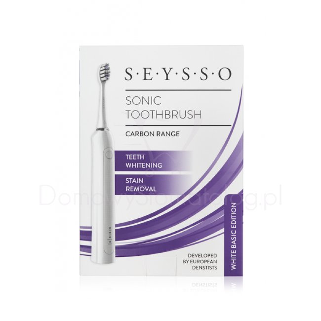 Seysso Basic WHITE Edition Sonic Toothbrush - szczoteczka soniczna dla dorosłych z 3 trybami pracy
