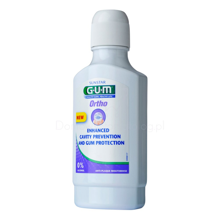 GUM Ortho 300 ml (3090) - płyn do płukania zalecany podczas noszenia aparatu ortodontycznego