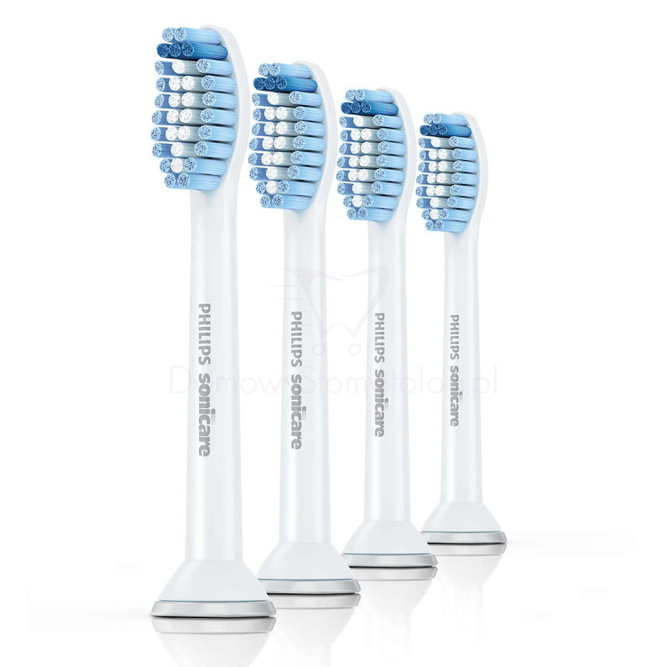 Philips Sonicare Sensitive STANDARD 4 szt. HX6054/07 - końcówki z bardzo miękkim włosiem do szczoteczek sonicznych